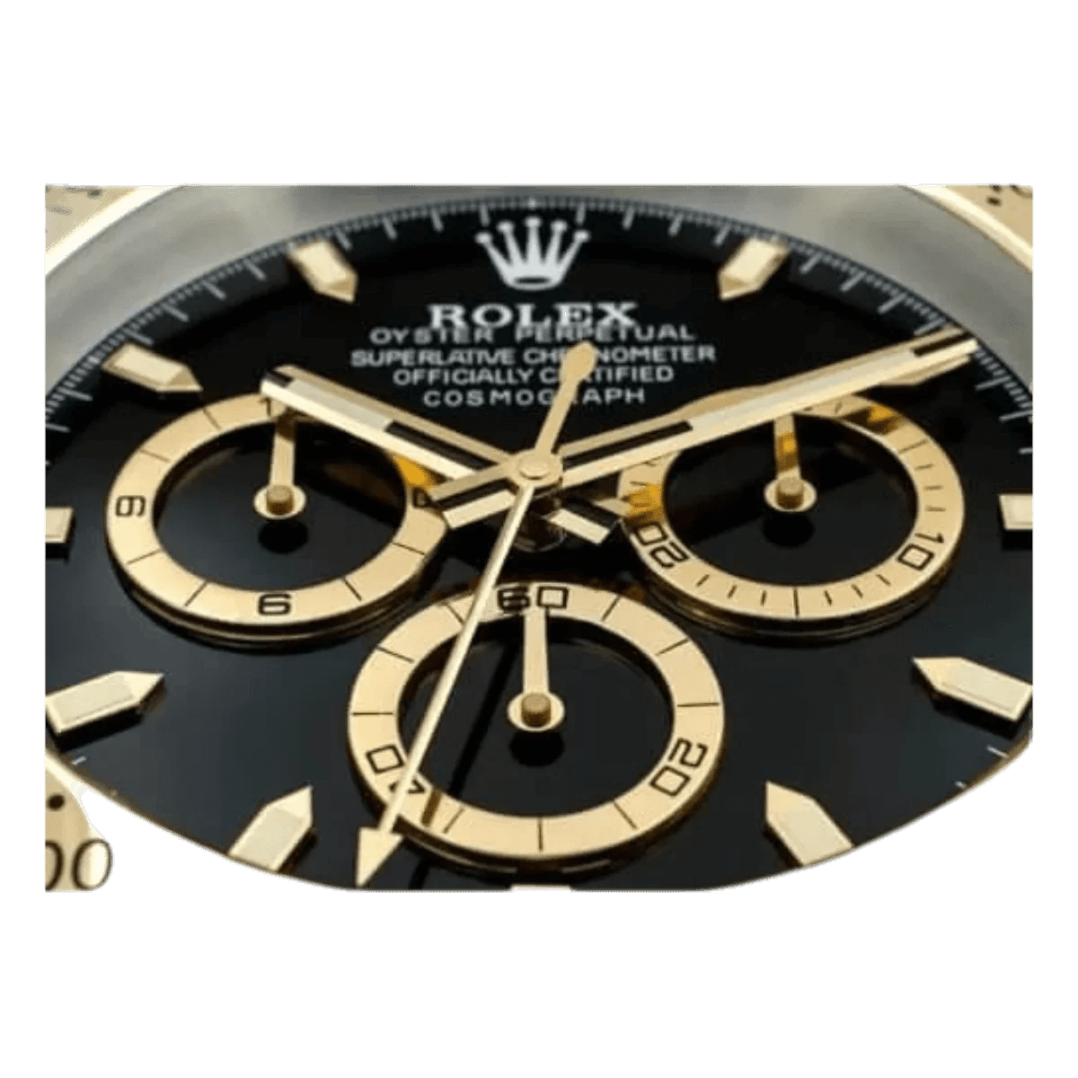 デイトナスタイル 高級壁掛け時計 - ゴールド＆ブラック - Primeclocks