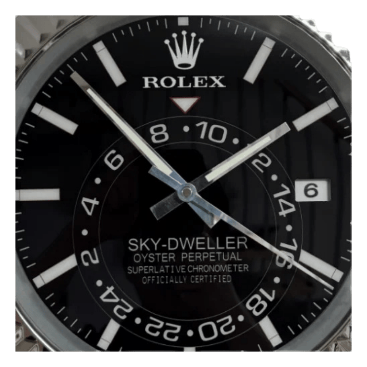 スカイドゥエラー スタイル 高級壁掛け時計 - シルバー＆ブラック - Primeclocks