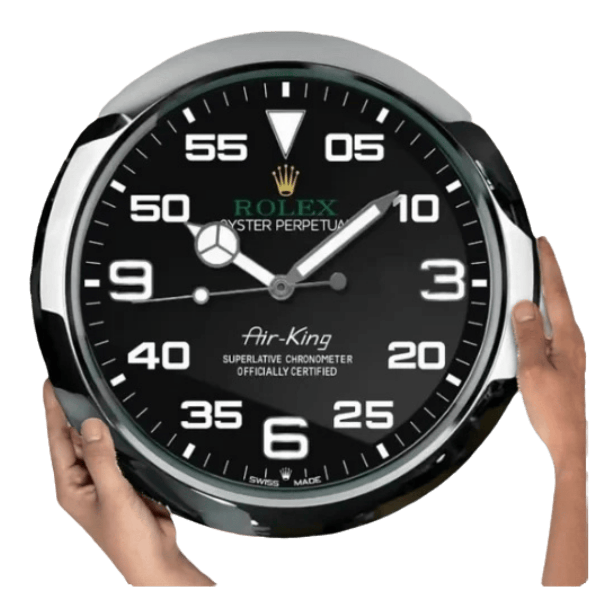 オイスター・パーペチュアル スタイル 高級壁掛け時計 - エアキング - Primeclocks