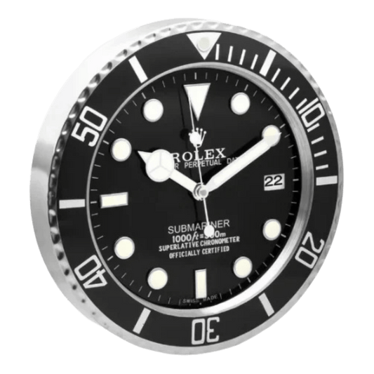 サブマリーナスタイル 高級壁掛け時計 - ブラック - Primeclocks
