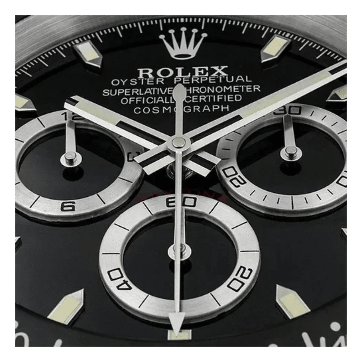 デイトナスタイル 高級壁掛け時計 - ブラック - Primeclocks