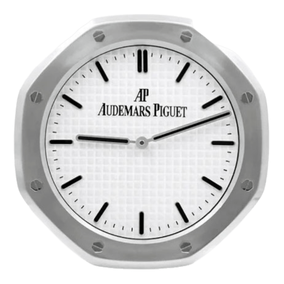 オーデマ・ピゲ スタイル 高級壁掛け時計 - シルバー＆ホワイト - Primeclocks