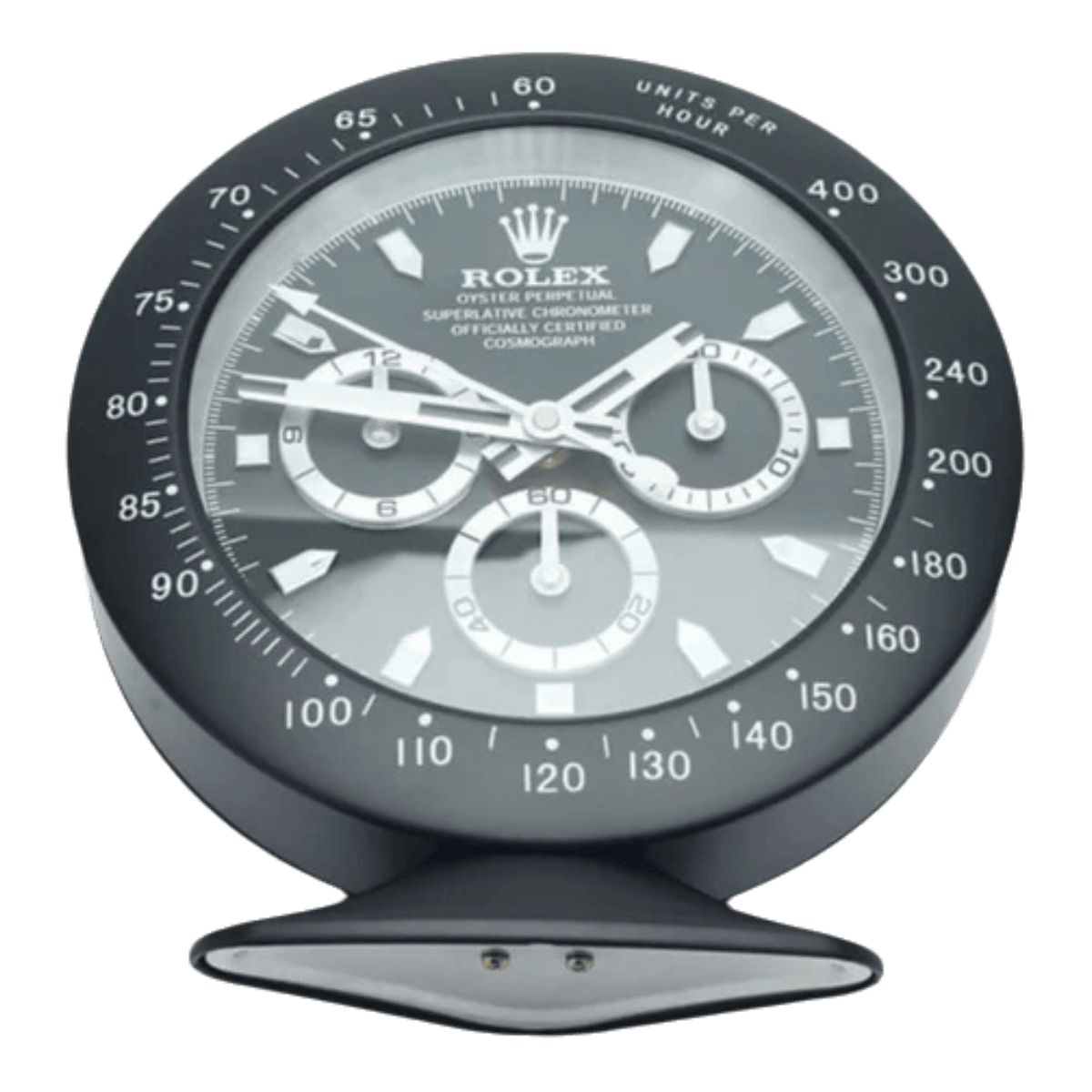 デイトナスタイル 高級デスククロック - オールブラック - Primeclocks