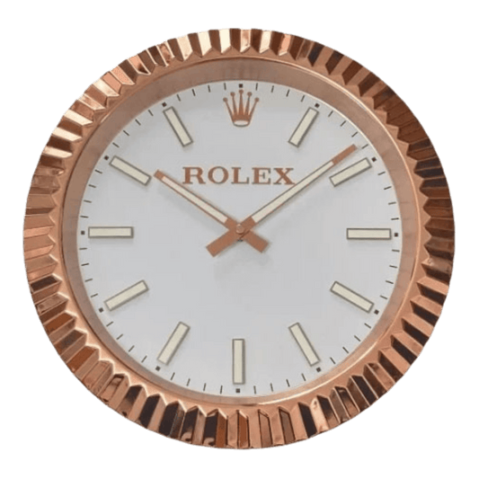 プレジデンシャルスタイル 高級壁掛け時計 - ローズゴールド色 - Primeclocks