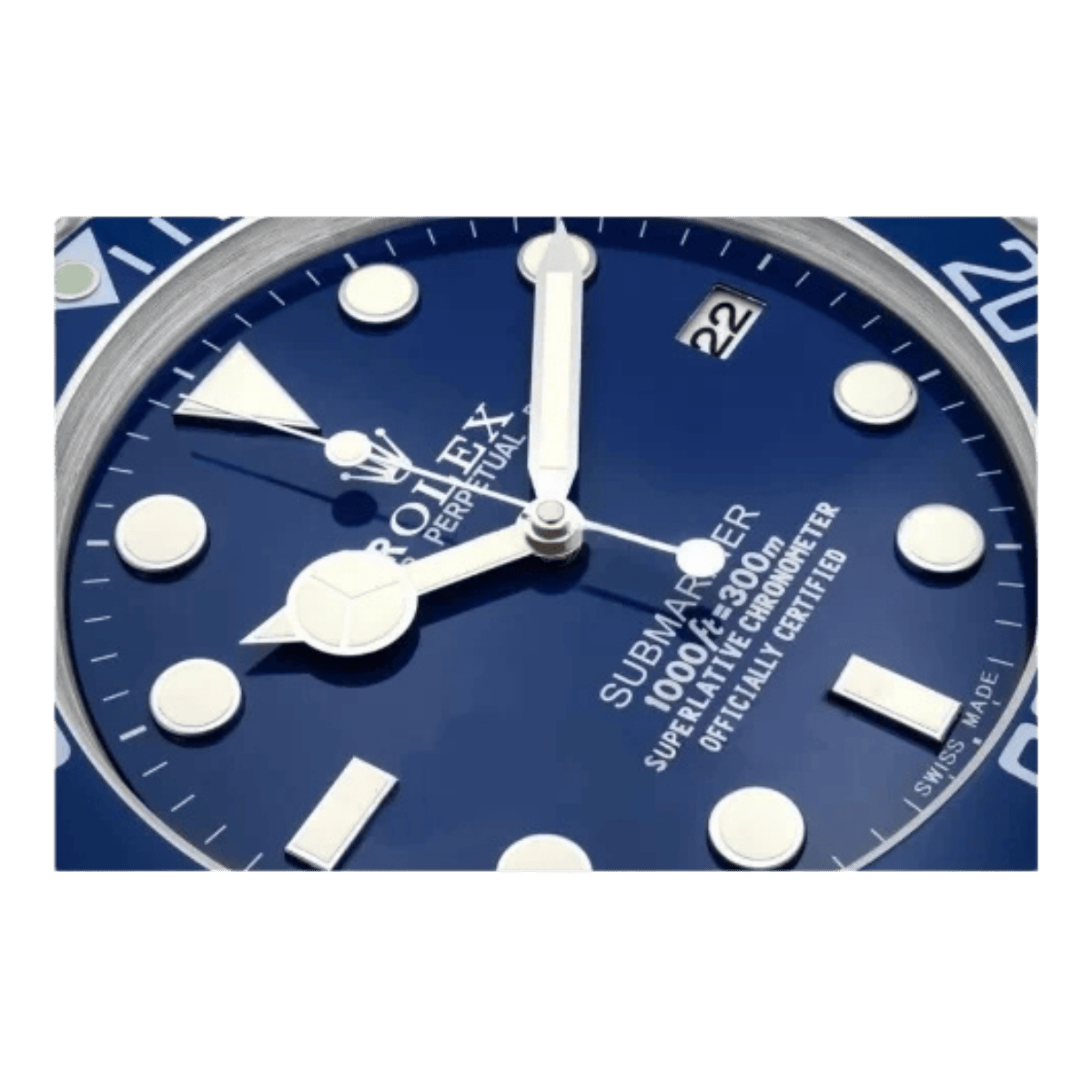 サブマリーナスタイル 高級壁掛け時計 - ブルー - Primeclocks