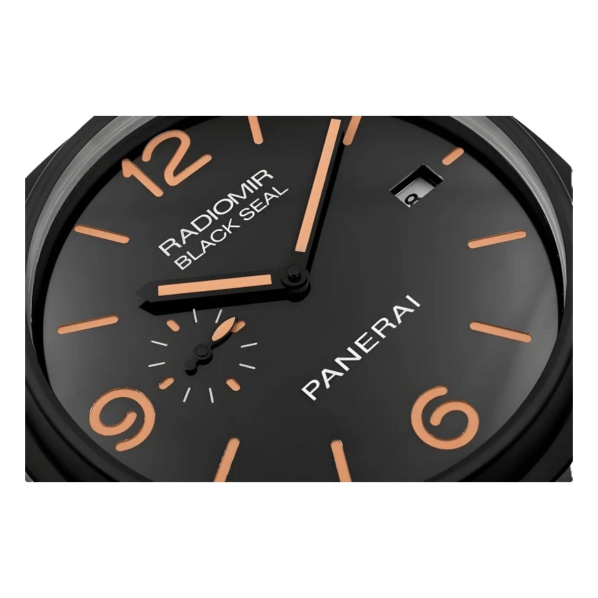 パネライ スタイル 高級壁掛け時計 - ブラック・ブラック＆オレンジ - Primeclocks