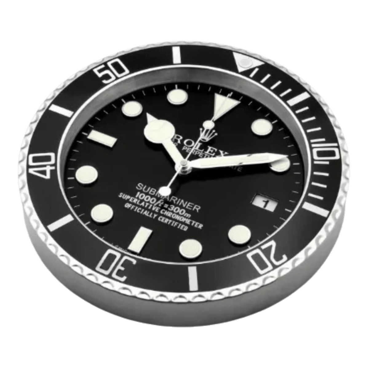 サブマリーナスタイル 高級壁掛け時計 - ブラック - Primeclocks