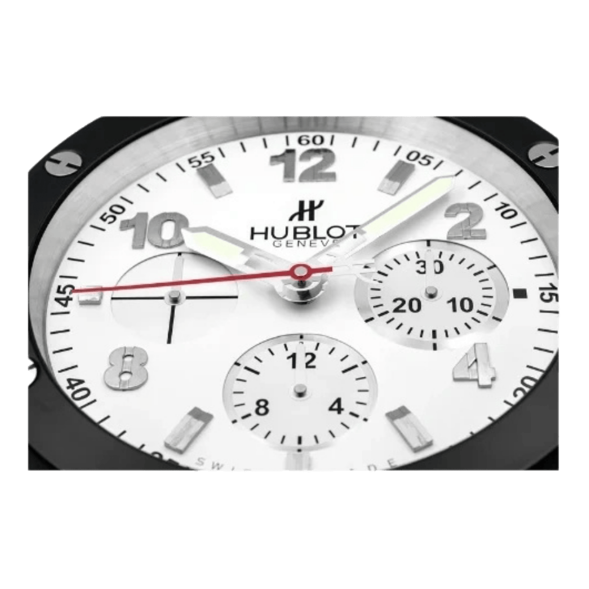 ウブロ スタイル 高級壁掛け時計 - ブラック＆ホワイト - Primeclocks