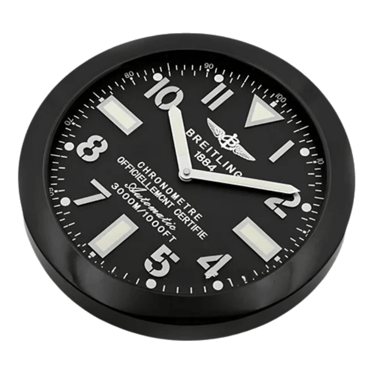 ブライトリング スタイル 高級壁掛け時計 - ブラック - Primeclocks
