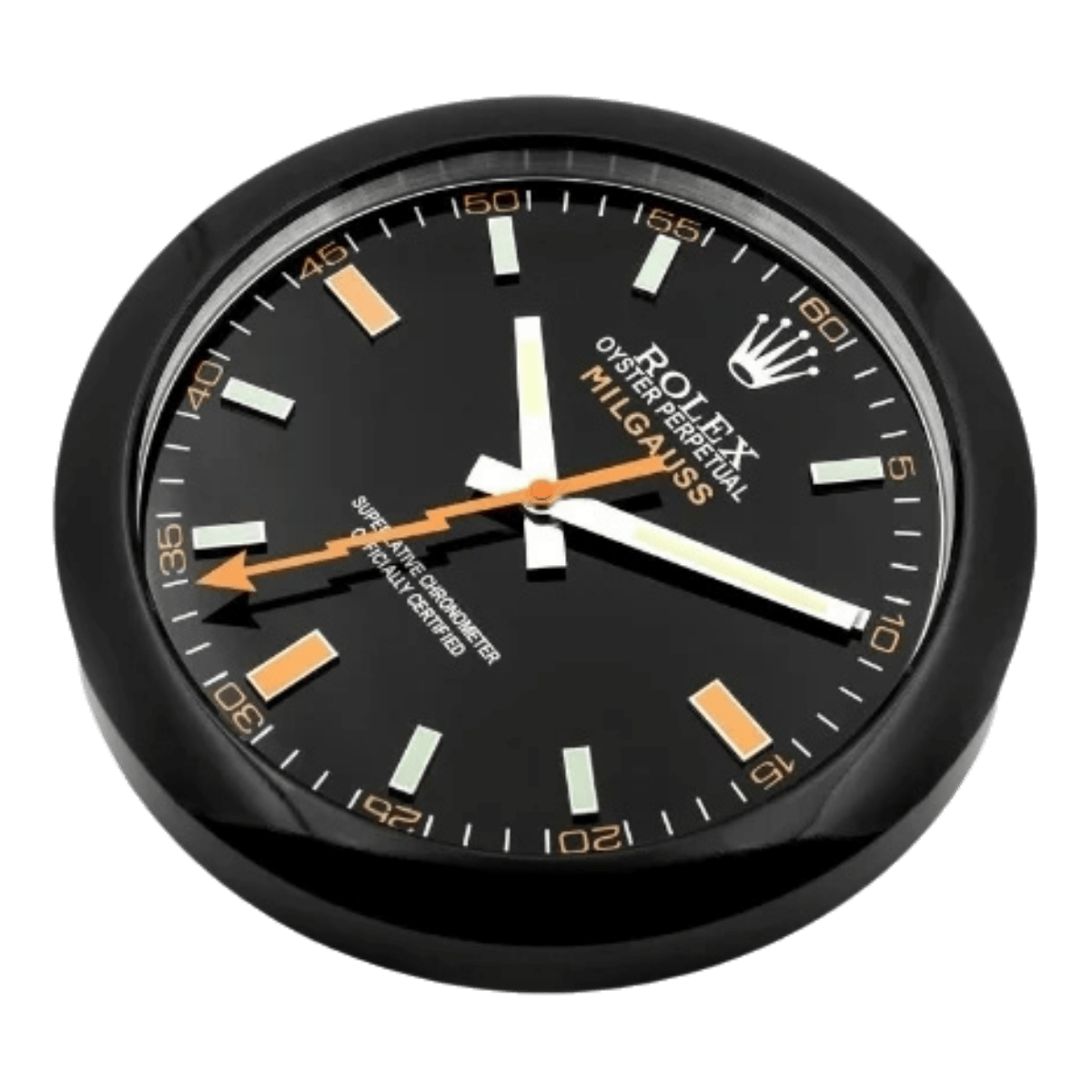 ミルガウス スタイル 高級壁掛け時計 - オールブラック - Primeclocks