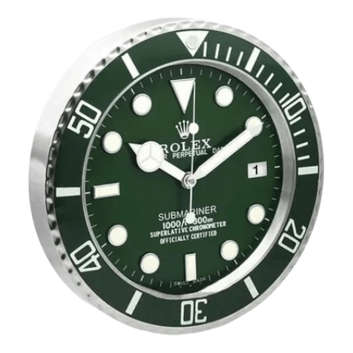 サブマリーナスタイル 高級壁掛け時計 - グリーン - Primeclocks