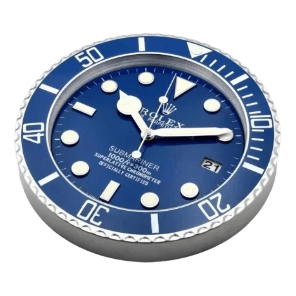 サブマリーナスタイル 高級壁掛け時計 - ブルー - Primeclocks