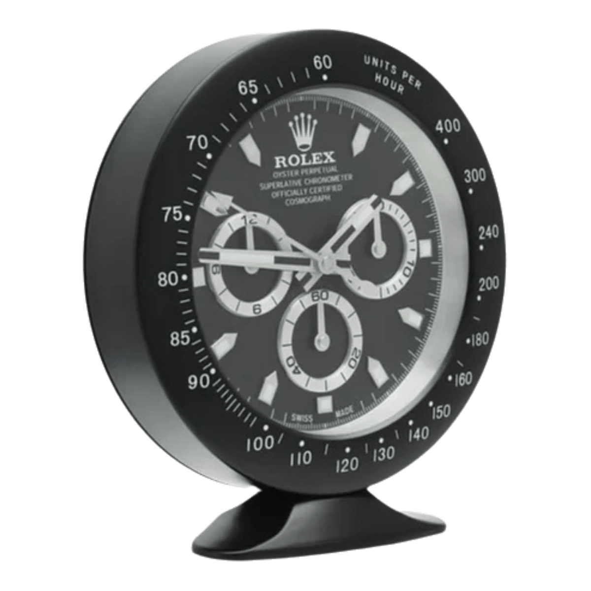 デイトナスタイル 高級デスククロック - オールブラック - Primeclocks