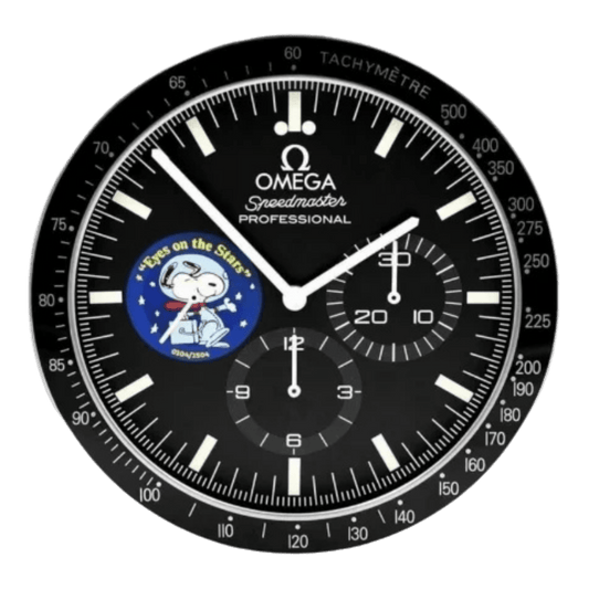 オメガ スピードマスター スタイル 高級壁掛け時計 - スヌーピー スタイル - Primeclocks