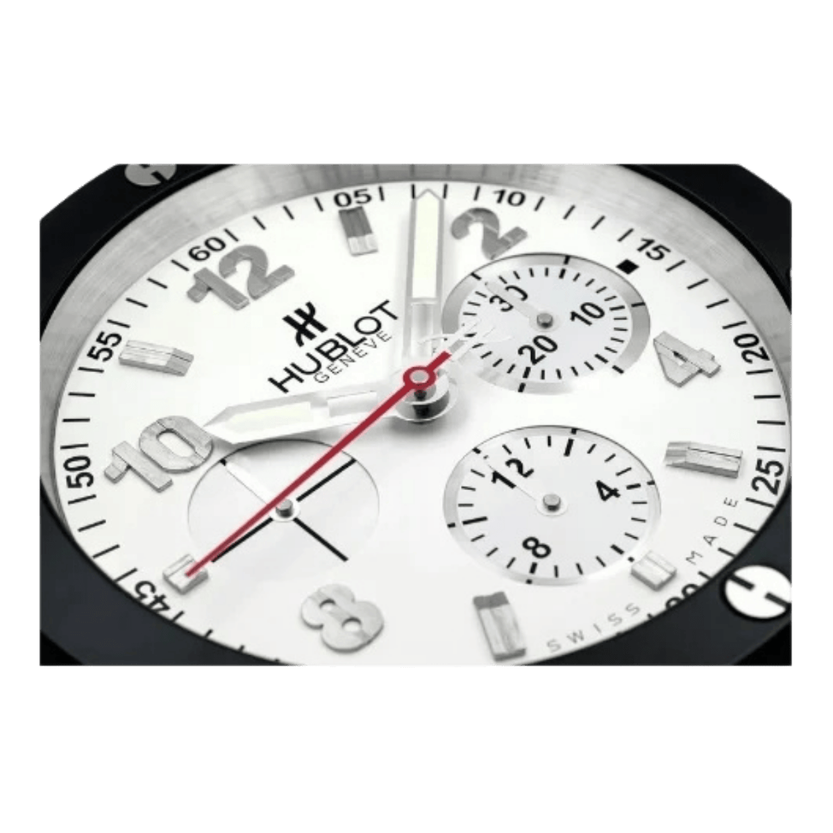 ウブロ スタイル 高級壁掛け時計 - ブラック＆ホワイト - Primeclocks