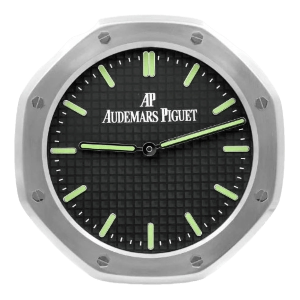 オーデマ・ピゲ スタイル 高級壁掛け時計 - シルバー＆ブラック - Primeclocks