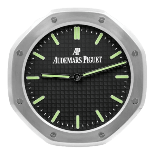 オーデマ・ピゲ スタイル 高級壁掛け時計 - シルバー＆ブラック - Primeclocks